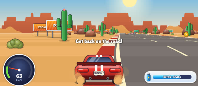 Canyon Run: red mesas and cacti